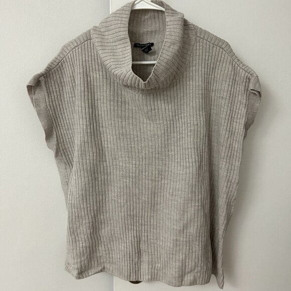 EILEEN FISHER Sweater Womens sz 1X Gray wool Turtleneck Italian Yarn Minimalist - Picture 1 of 11